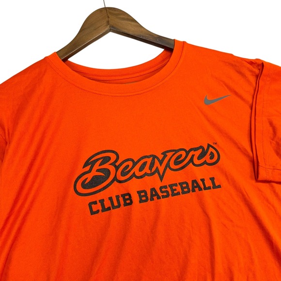 Nike Oregon State Beavers Club Baseball Dri-FIT T-Shirt Orange Mens XL - Picture 1 of 7